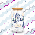 Blueberry Bloom Glass Cup