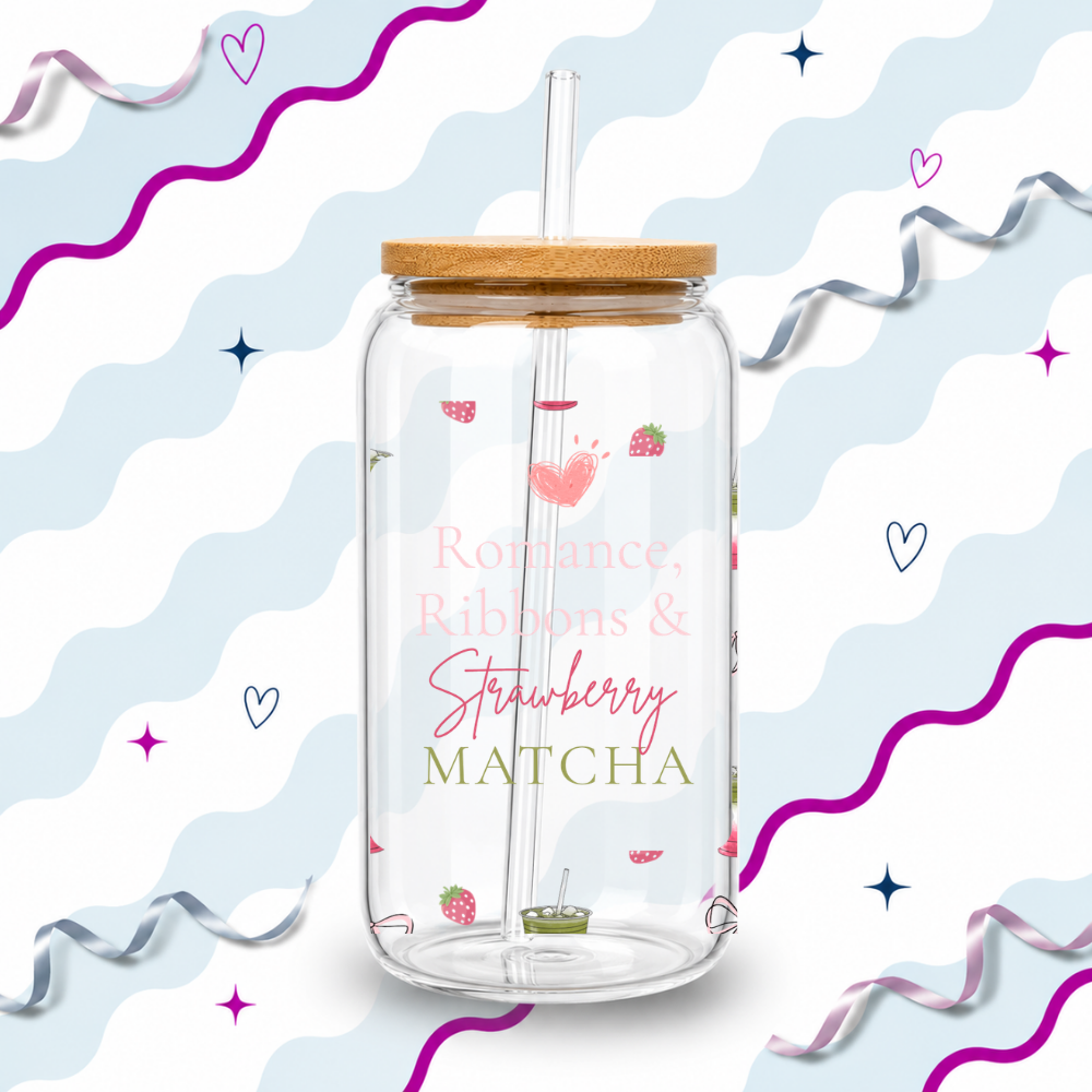 Romance, Ribbons and Strawberry Matcha Cup